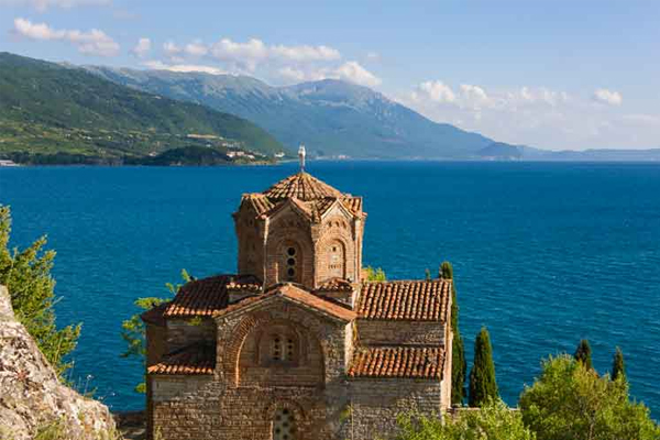 Church on the shores of Lake Ohrid,